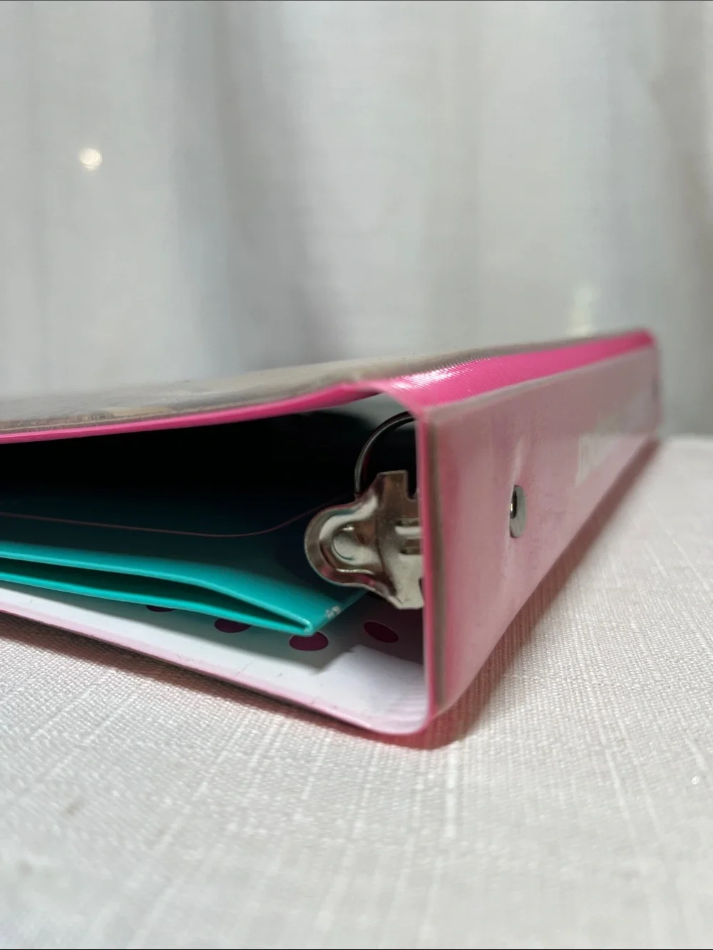 Mead Trapper Keeper Retro 80s Vaporwave Portfolio Binder Pink Neon 3 Ring